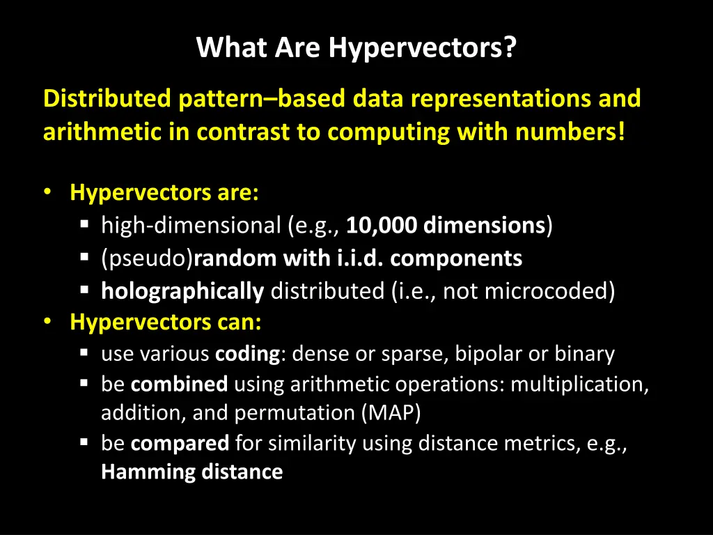 what are hypervectors