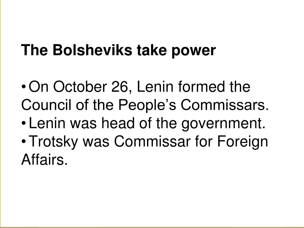 the bolsheviks take power 1