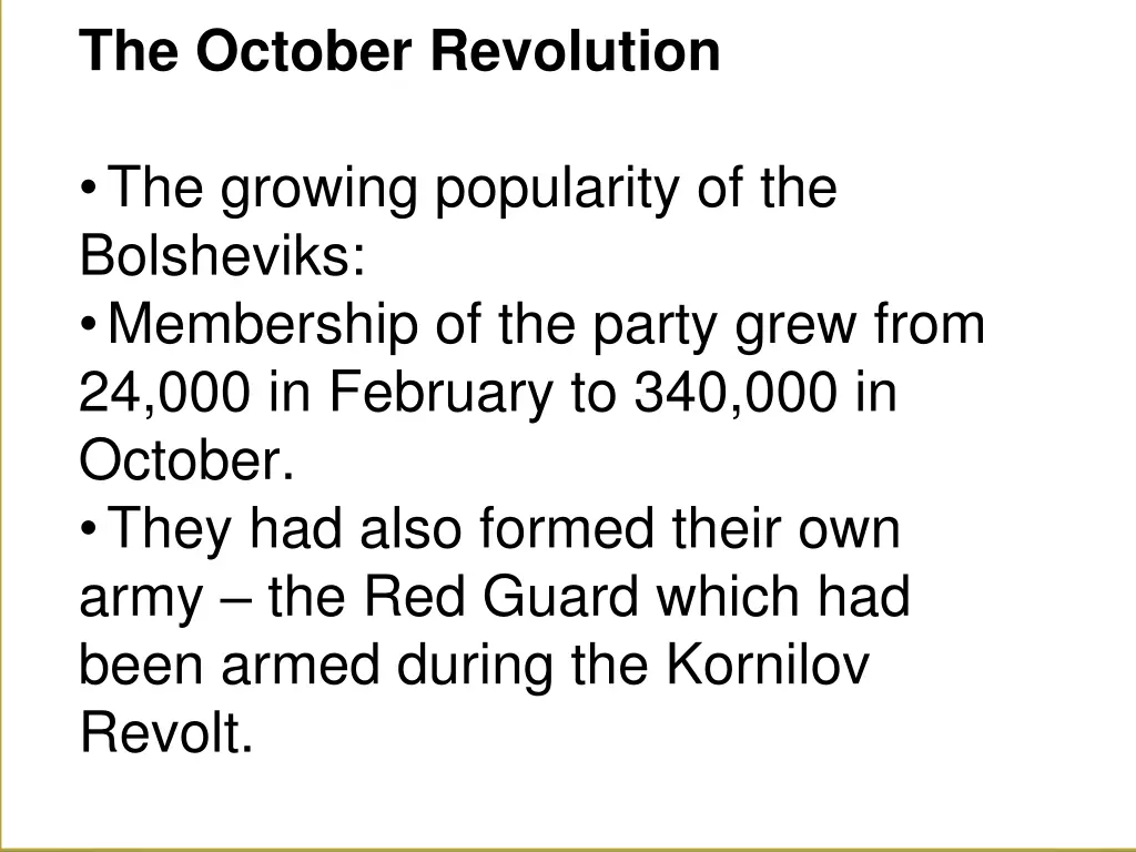 the october revolution
