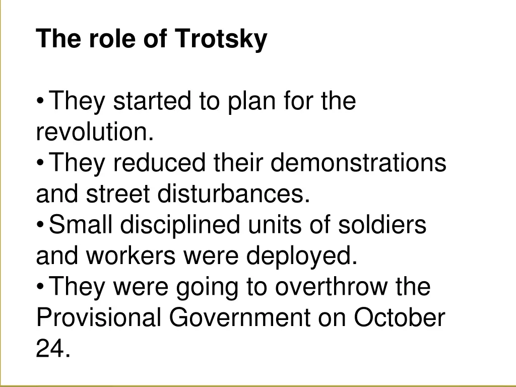 the role of trotsky 2
