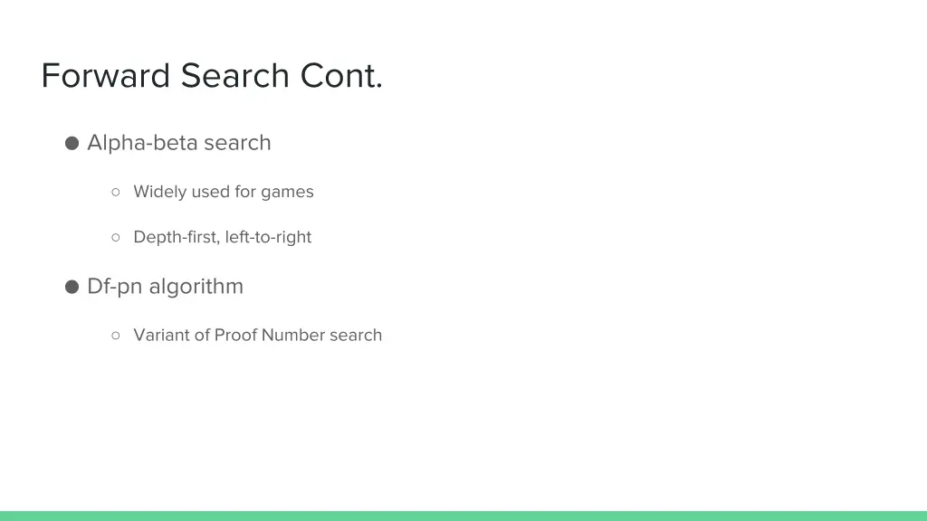 forward search cont