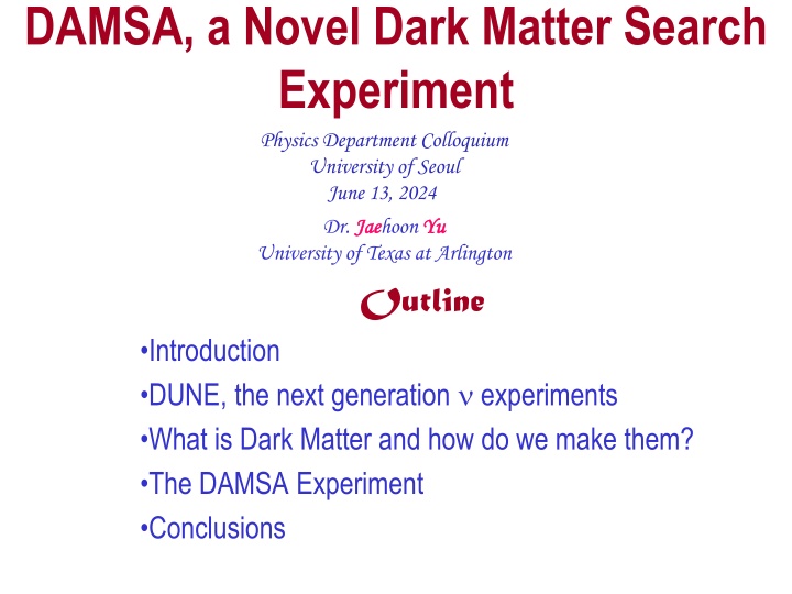 damsa a novel dark matter search experiment