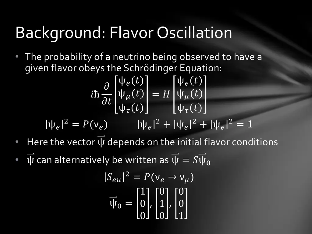 background flavor oscillation 1
