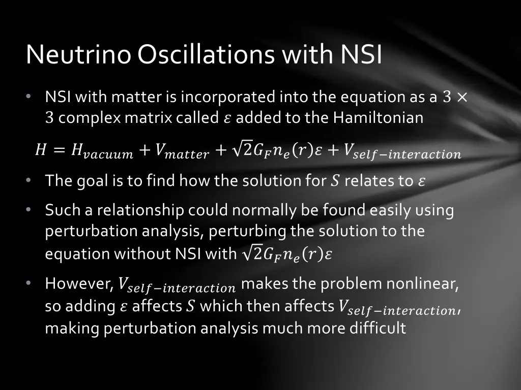 neutrino oscillations with nsi