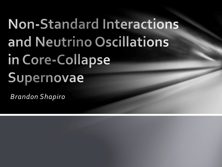 non standard interactions and neutrino