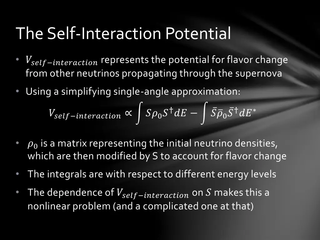 the self interaction potential