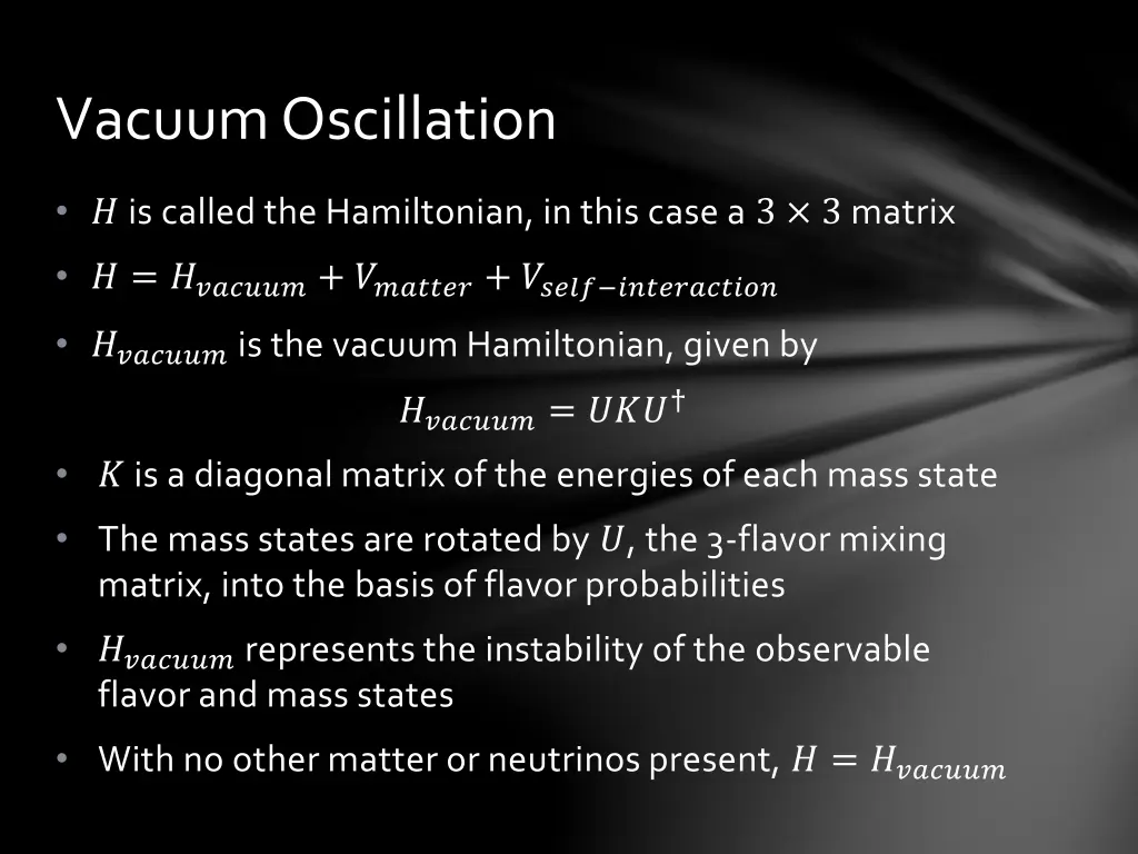 vacuum oscillation