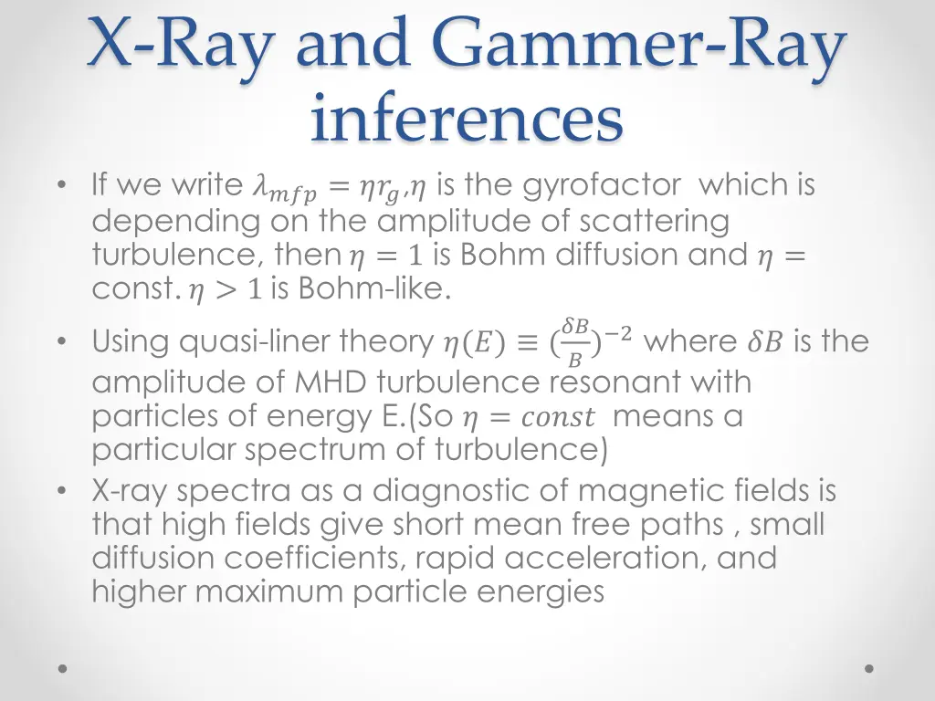 x ray and gammer ray inferences if we write