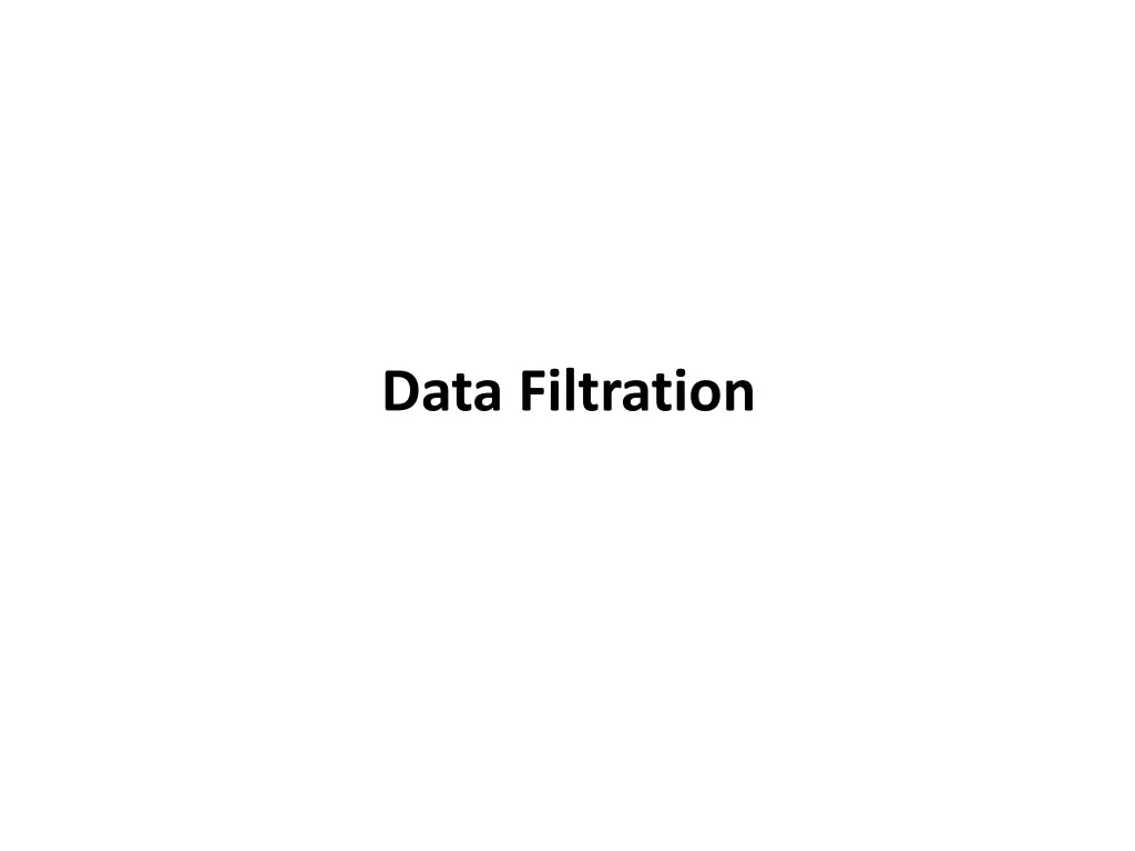 data filtration 1