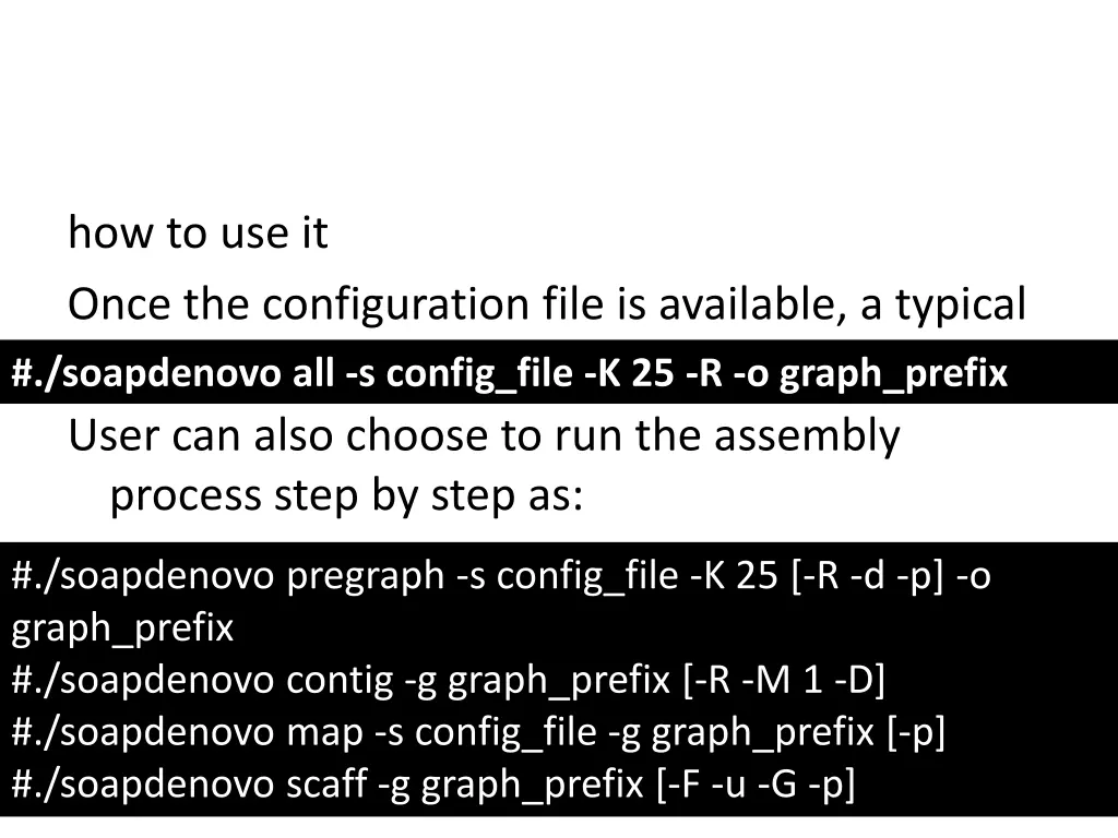 how to use it once the configuration file