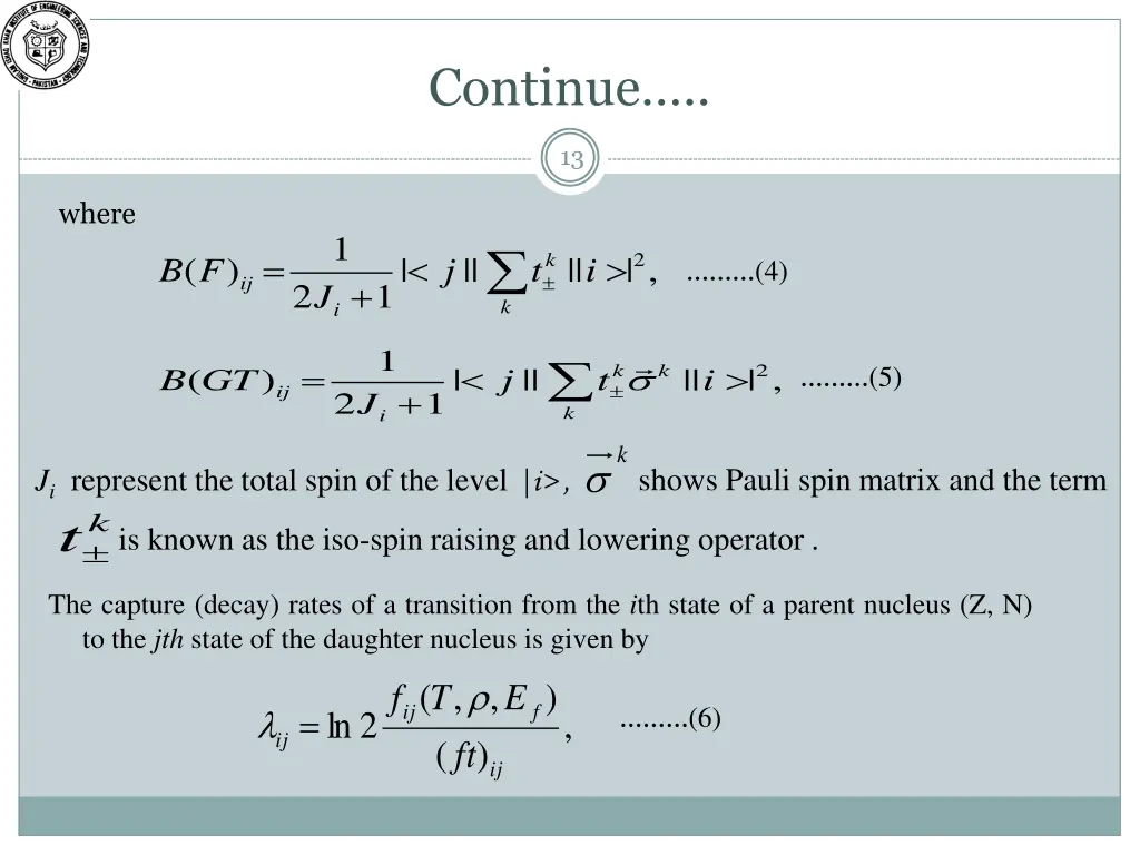 continue