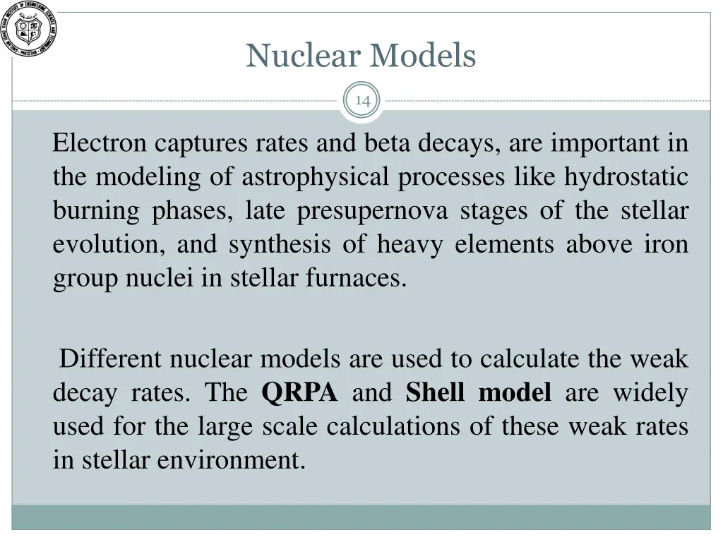nuclear models