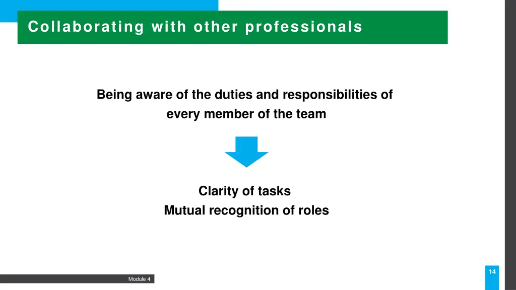 collaborating with other professionals