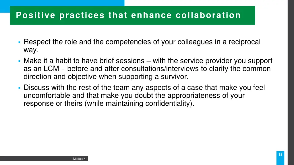 positive practices that enhance collaboration