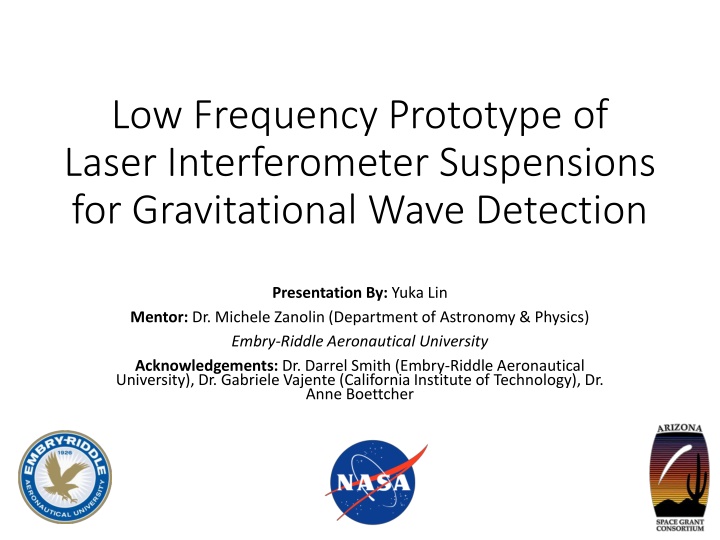 low frequency prototype of laser interferometer