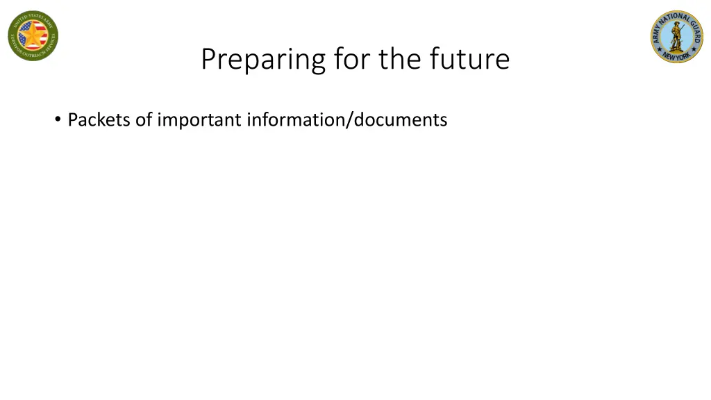 preparing for the future