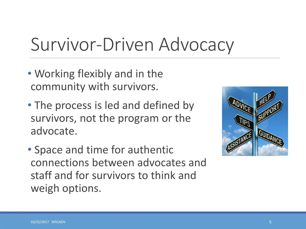 survivor driven advocacy