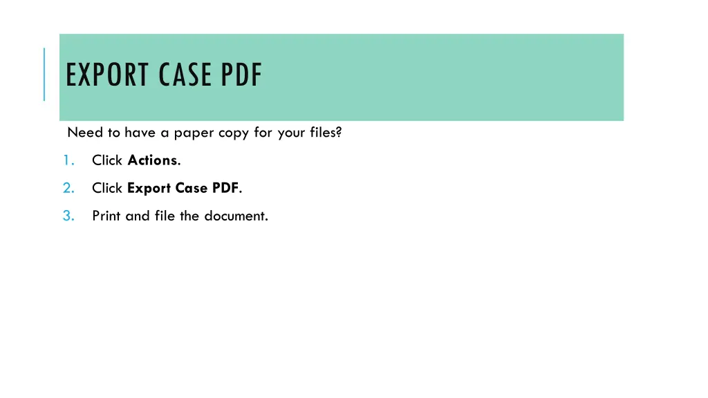 export case pdf