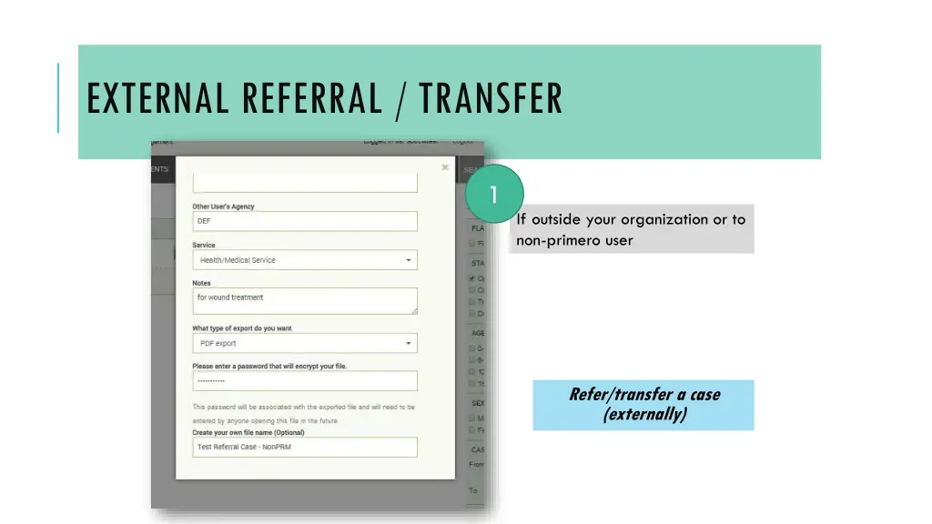 external referral transfer