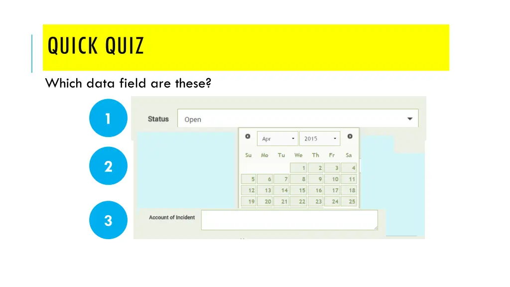 quick quiz