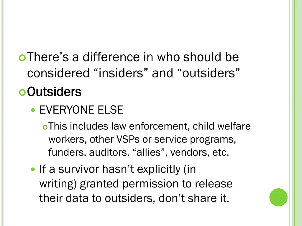 there s a difference in who should be considered