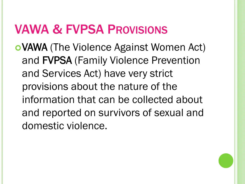 vawa fvpsa p rovisions vawa the violence against