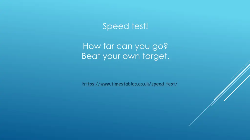 speed test