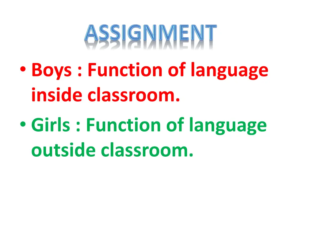 boys function of language inside classroom girls