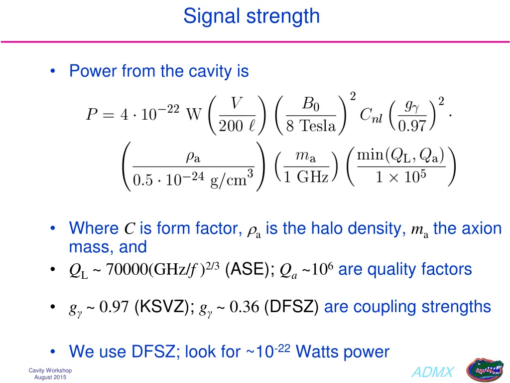 signal strength