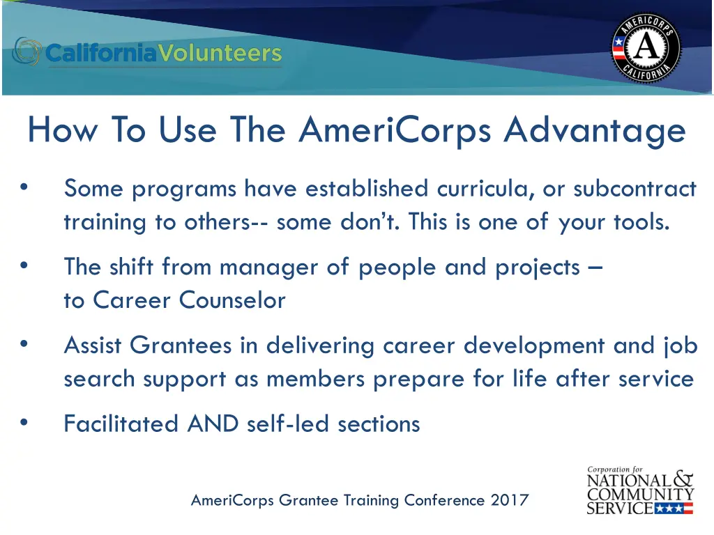 how to use the americorps advantage