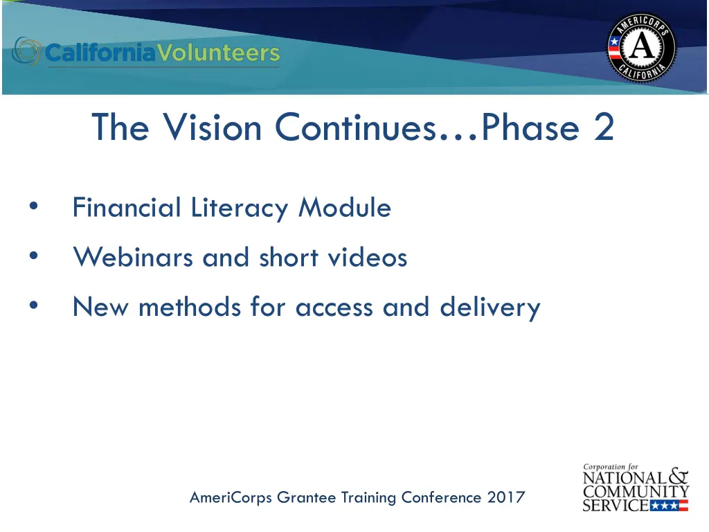 the vision continues phase 2