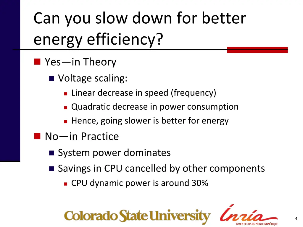 can you slow down for better energy efficiency