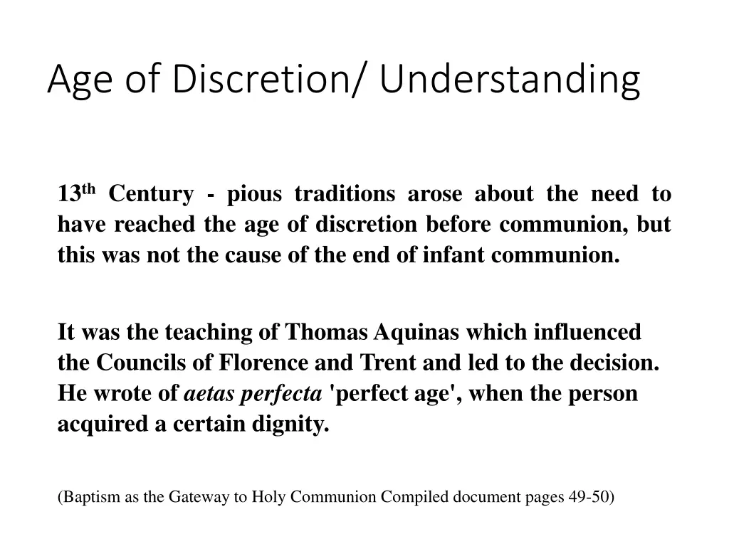 age of discretion understanding