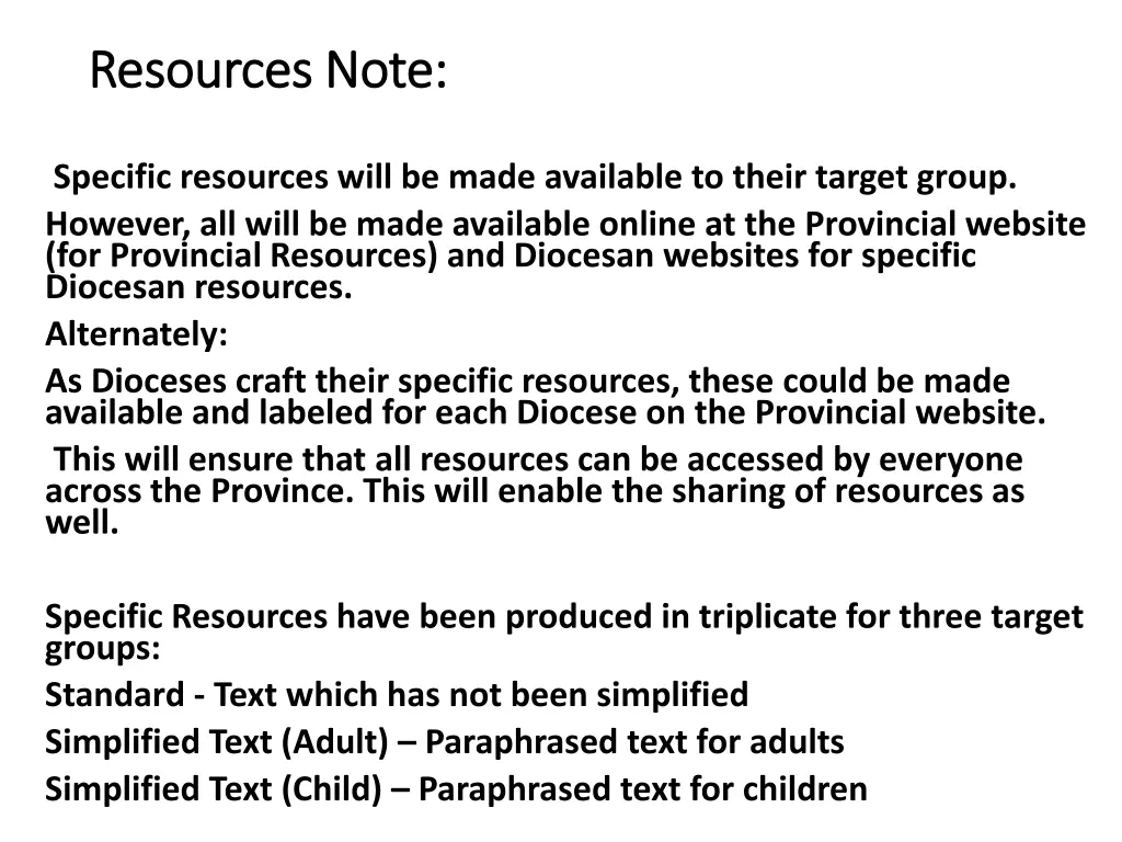 resources note resources note
