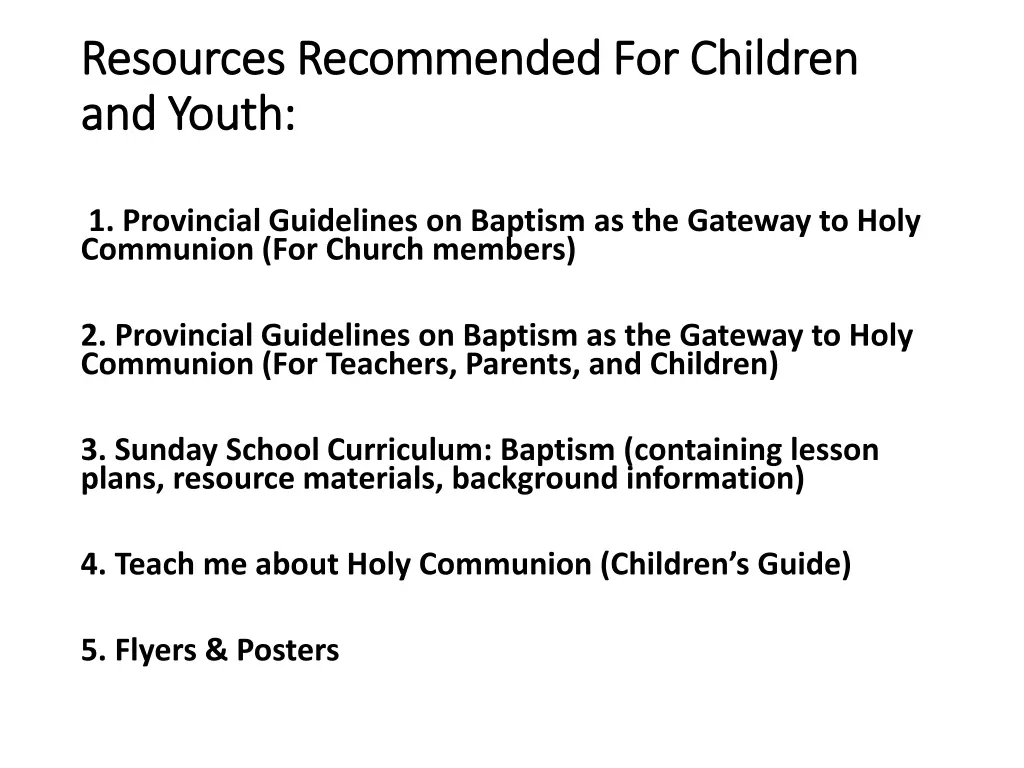 resources recommended for children resources