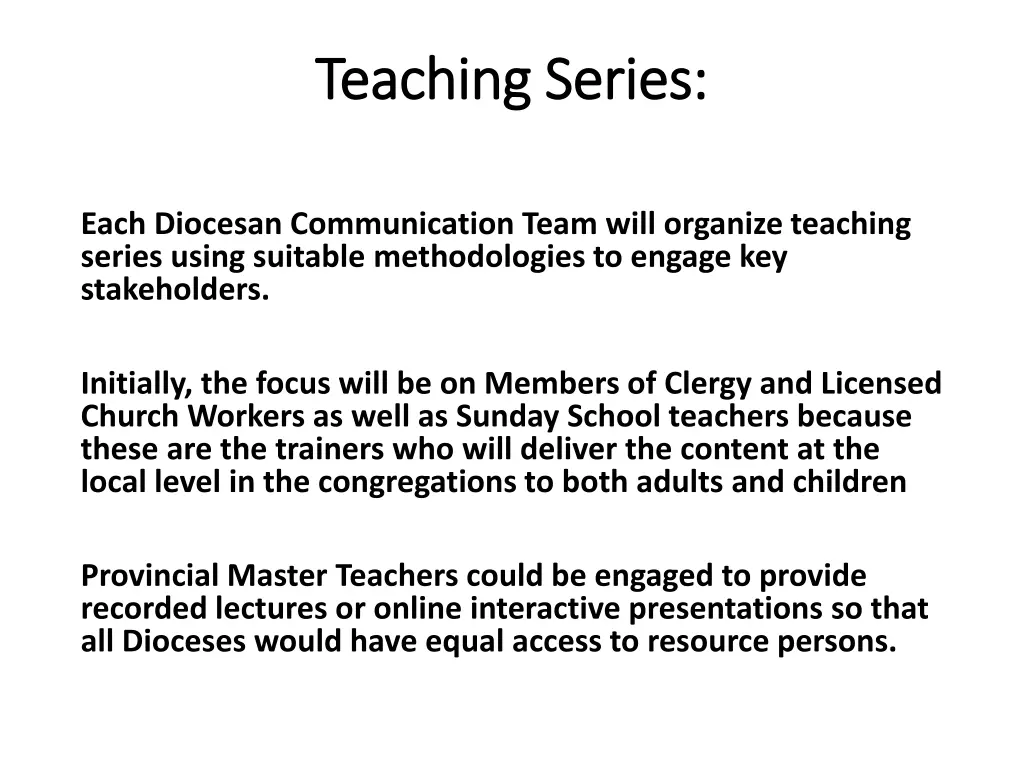 teaching series teaching series