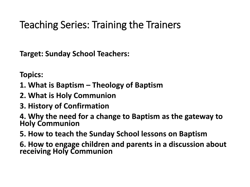 teaching series training the trainers teaching 1