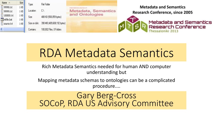 metadata and semantics research conference since