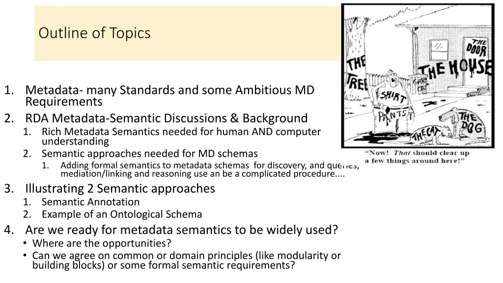 outline of topics