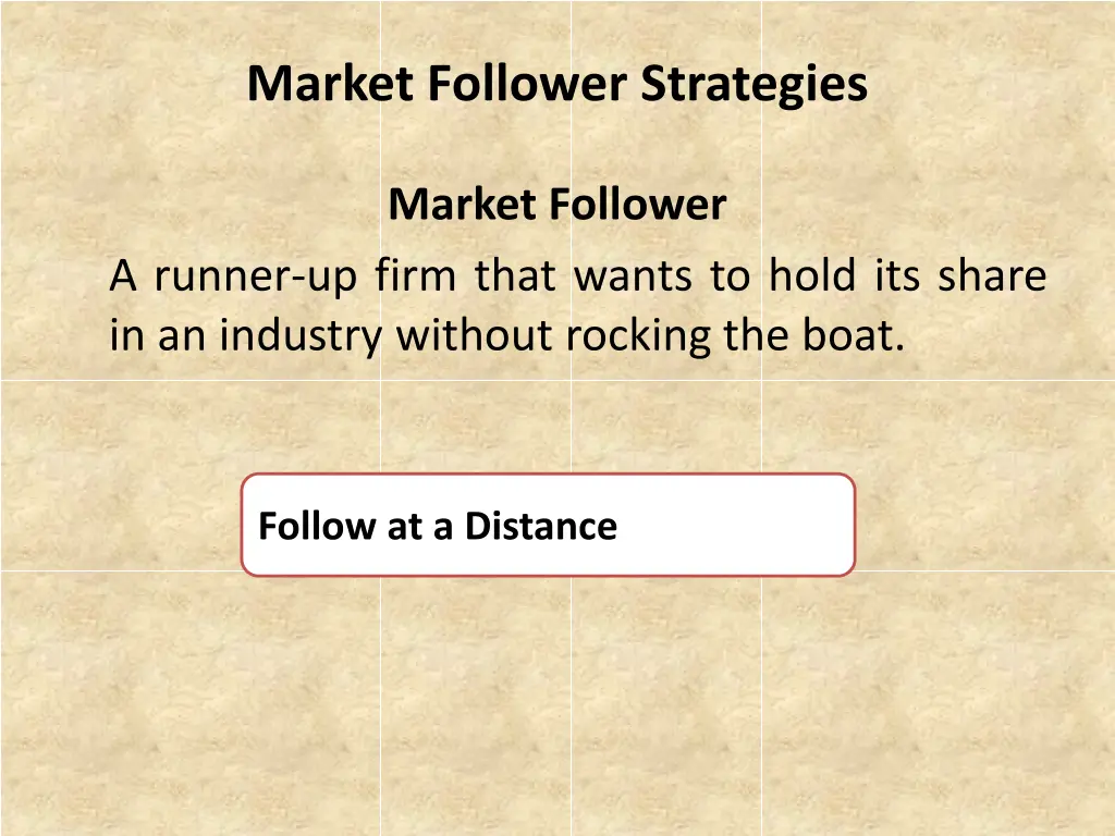 market follower strategies