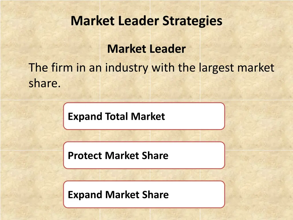market leader strategies