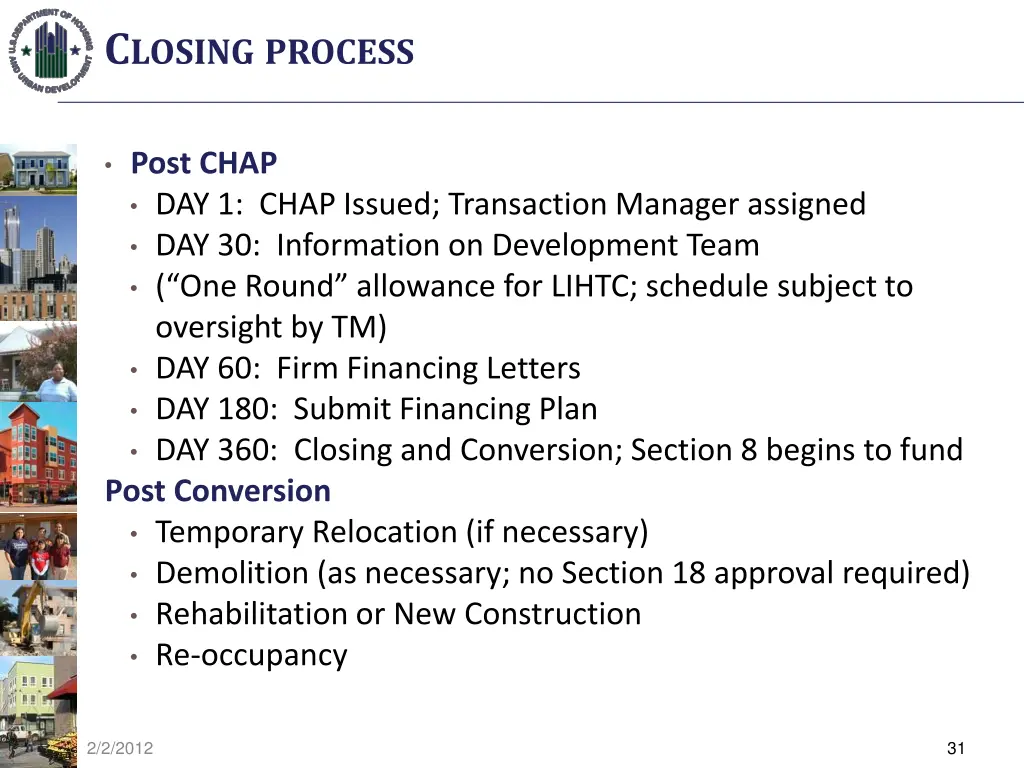 c losing process