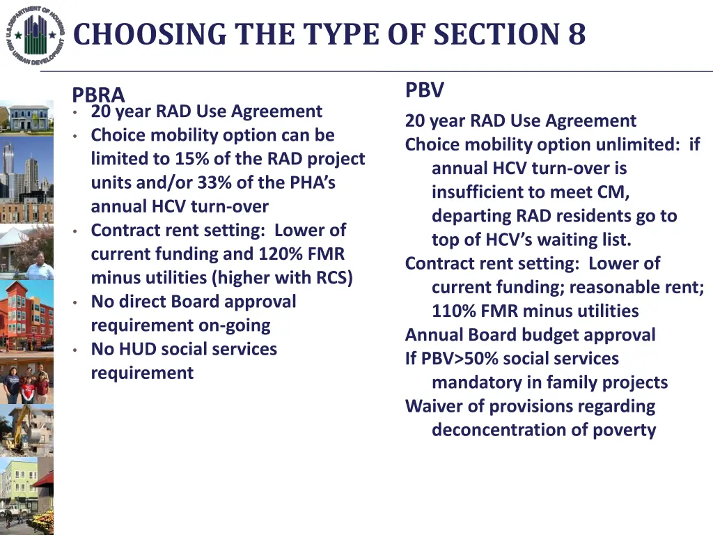choosing the type of section 8 1