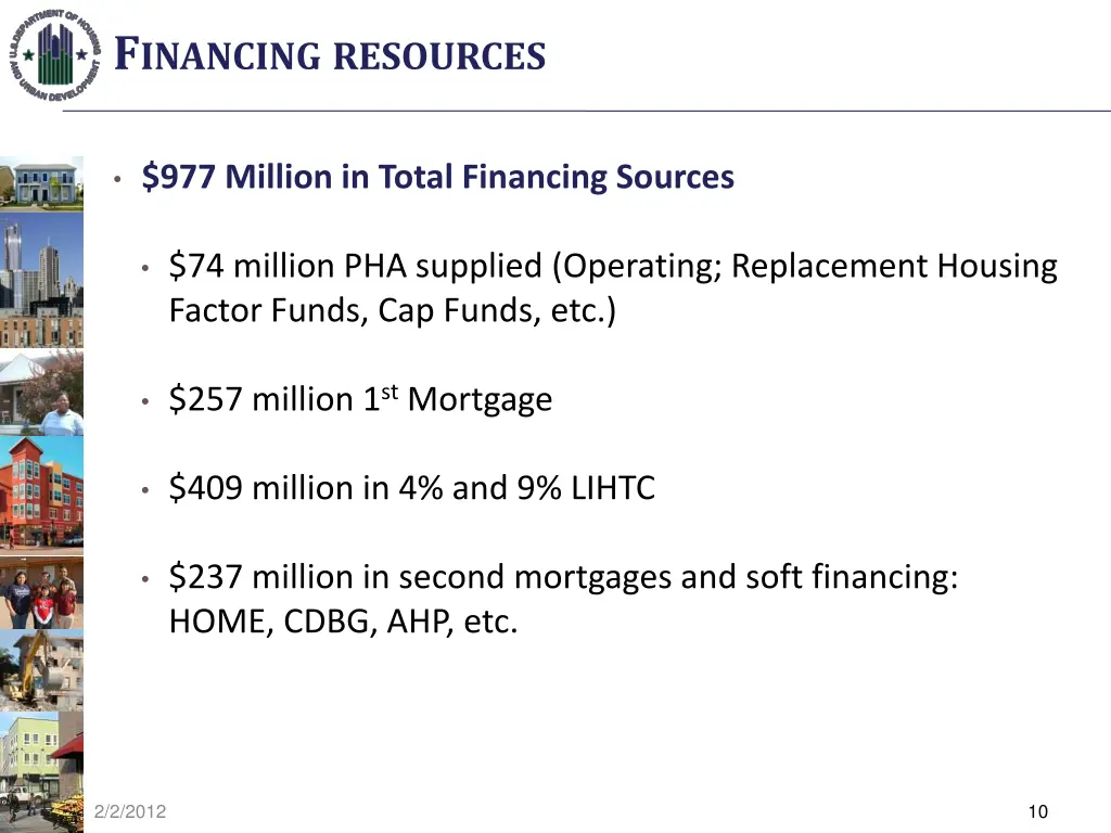 f inancing resources