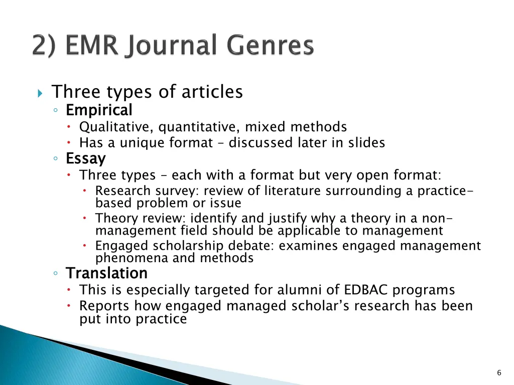 three types of articles empirical qualitative