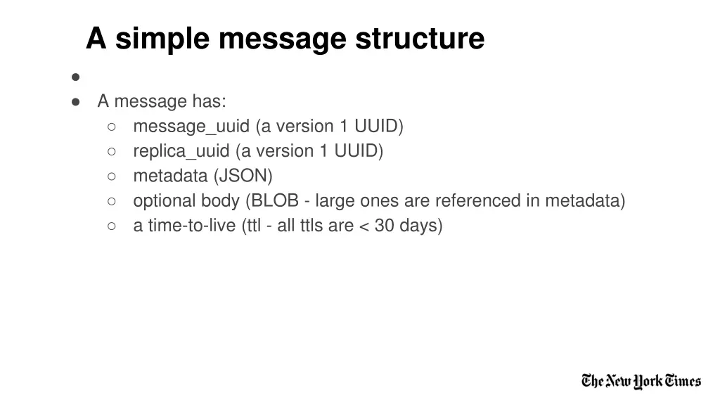 a simple message structure