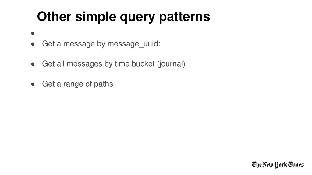 other simple query patterns