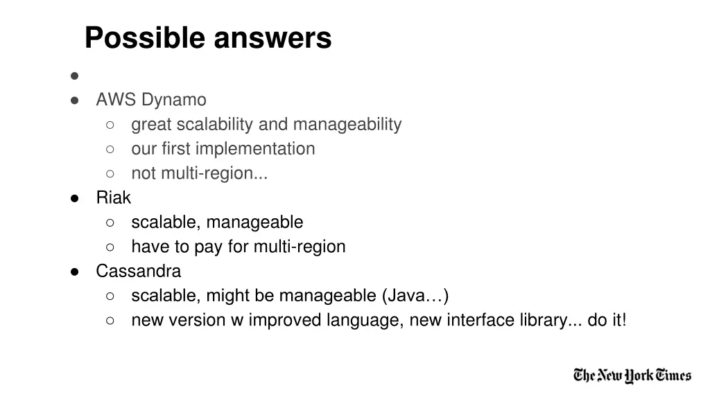 possible answers