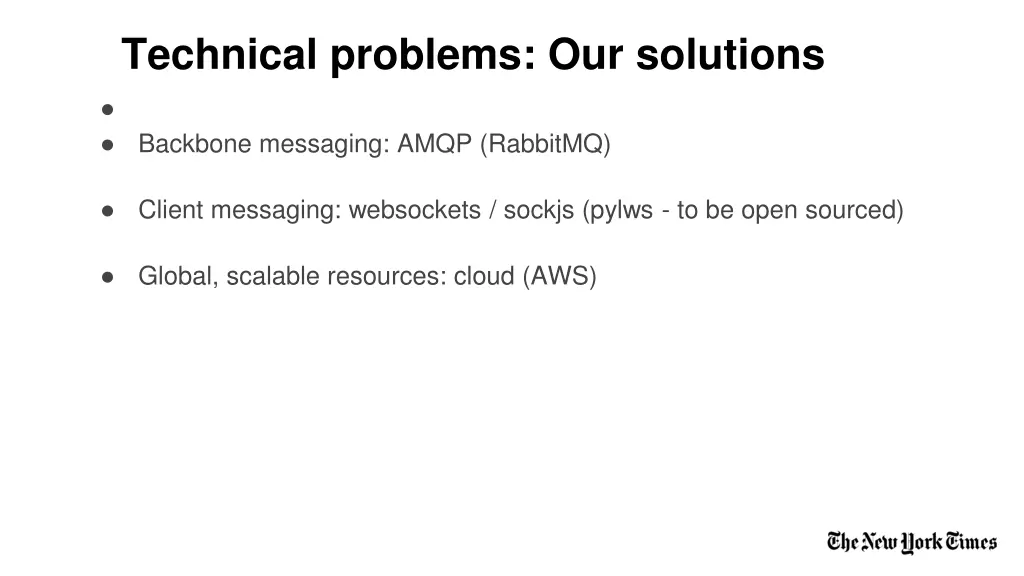 technical problems our solutions
