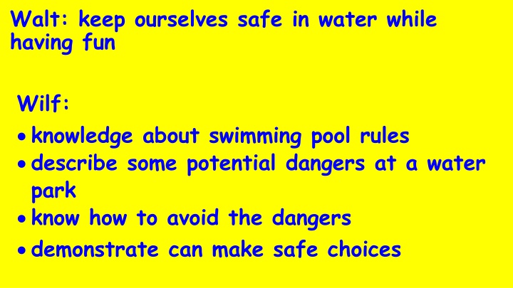 walt keep ourselves safe in water while having fun